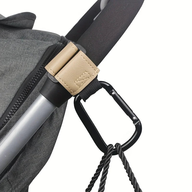 Crochets de Poussette Premium en Cuir & Métal 🕊️ - Monpetitcocoon