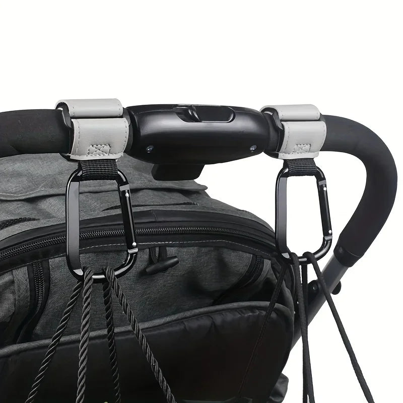 Crochets de Poussette Premium en Cuir & Métal 🕊️ - Monpetitcocoon